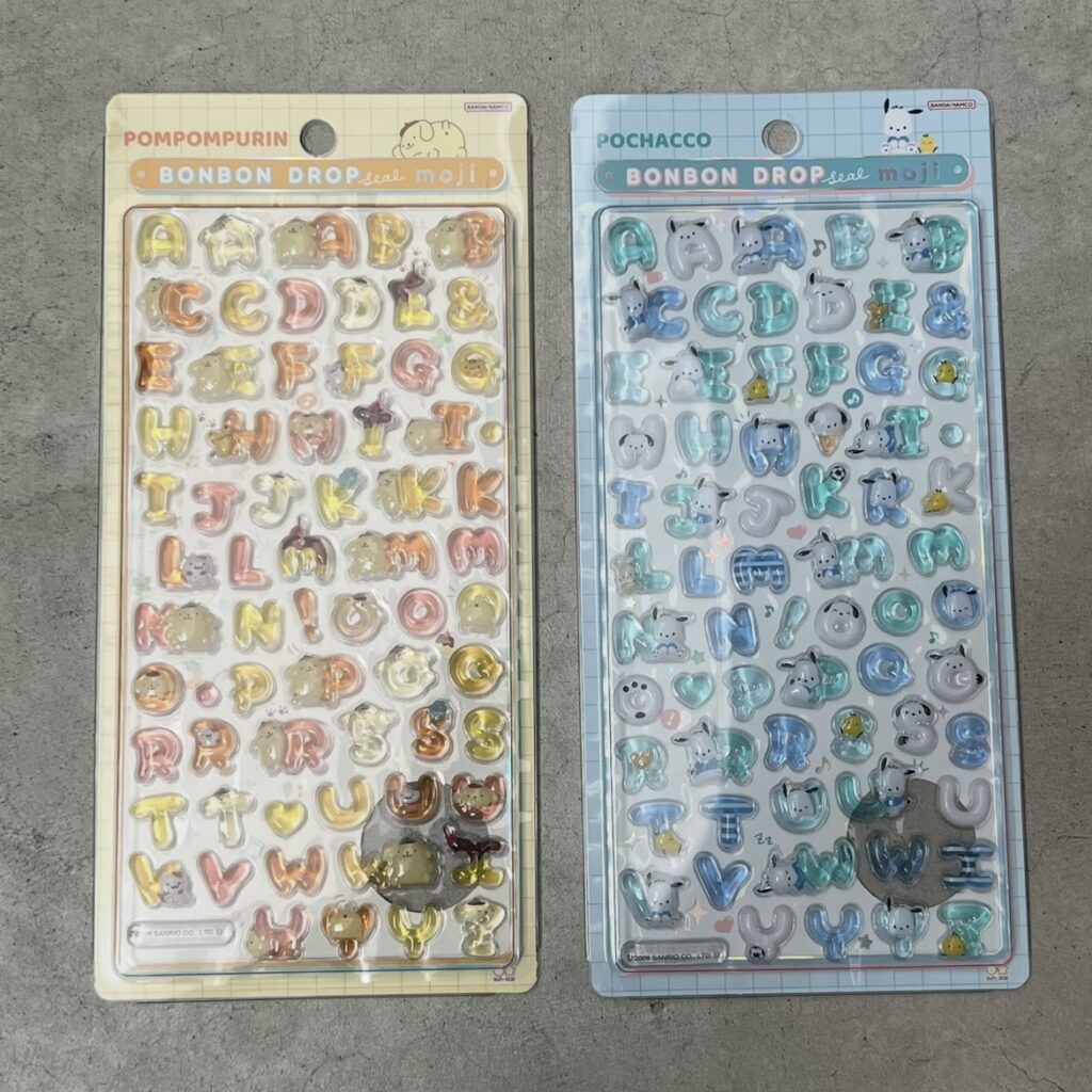 ボンボンドロップシールmoji　ポチャッコとポムポムプリン